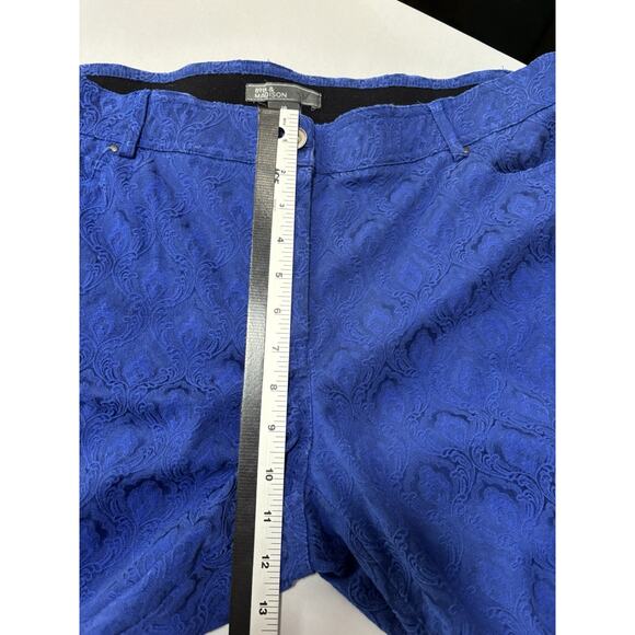 89th & Madison Women's 16 Cobalt Blue Cropped Pants Geometric Colorful BOHO - Picture 6 of 7